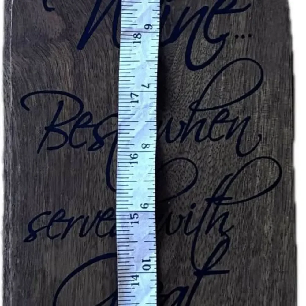 Wooden wine bottle cheese/charcuterie serving board